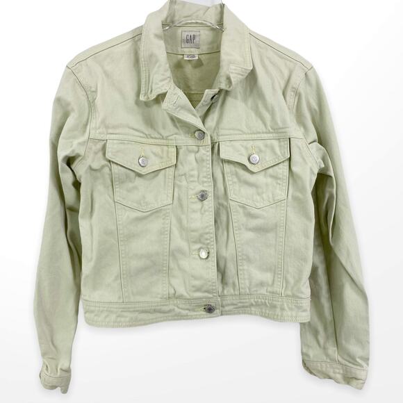 00s GAP Vintage Cotton Collared Button Flap Pocket Trucker Jacket - Picture 13 of 13